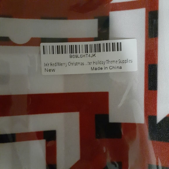 New Merry Christmas Banner Set Buffalo Plaid Photo Op Decoration - Picture 10 of 14